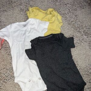 Carter's Kids One Piece Set - White, Yellow, and Gray